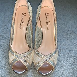 Tan high heels
